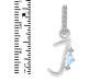 Moonstone & White Topaz Alphabet J Pendant RBM-RDA-36.