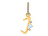 Moonstone & White Topaz Alphabet J Pendant RBM-RDA-36.
