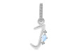 Moonstone & White Topaz Alphabet J Pendant RBM-RDA-36.