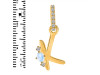 Moonstone & White Topaz Alphabet K Pendant RBM-RDA-37.