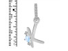 Moonstone & White Topaz Alphabet K Pendant RBM-RDA-37.
