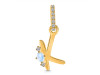 Moonstone & White Topaz Alphabet K Pendant RBM-RDA-37.