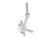 Moonstone & White Topaz Alphabet K Pendant RBM-RDA-37.