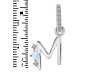 Moonstone & White Topaz Alphabet M Pendant RBM-RDA-39.