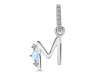 Moonstone & White Topaz Alphabet M Pendant RBM-RDA-39.