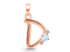 Moonstone & White Topaz Alphabet D Pendant RBM-RDA-4.