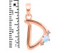 Moonstone & White Topaz Alphabet D Pendant RBM-RDA-4.