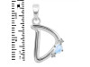 Moonstone & White Topaz Alphabet D Pendant RBM-RDA-4.