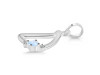 Moonstone & White Topaz Alphabet D Pendant RBM-RDA-4.