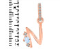 Moonstone & White Topaz Alphabet N Pendant RBM-RDA-40.