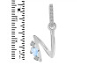Moonstone & White Topaz Alphabet N Pendant RBM-RDA-40.