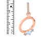 Moonstone & White Topaz Alphabet O Pendant RBM-RDA-41.