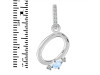 Moonstone & White Topaz Alphabet O Pendant RBM-RDA-41.
