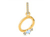 Moonstone & White Topaz Alphabet O Pendant RBM-RDA-41.