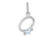Moonstone & White Topaz Alphabet O Pendant RBM-RDA-41.