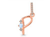 Moonstone & White Topaz Alphabet P Pendant RBM-RDA-42.