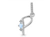 Moonstone & White Topaz Alphabet P Pendant RBM-RDA-42.