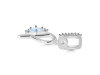 Moonstone & White Topaz Alphabet P Pendant RBM-RDA-42.