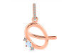 Moonstone & White Topaz Alphabet Q Pendant RBM-RDA-43.