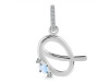 Moonstone & White Topaz Alphabet Q Pendant RBM-RDA-43.