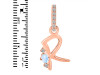 Moonstone & White Topaz Alphabet R Pendant RBM-RDA-44.