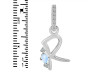 Moonstone & White Topaz Alphabet R Pendant RBM-RDA-44.