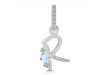 Moonstone & White Topaz Alphabet R Pendant RBM-RDA-44.