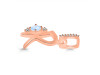 Moonstone & White Topaz Alphabet R Pendant RBM-RDA-44.