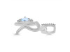 Moonstone & White Topaz Alphabet R Pendant RBM-RDA-44.