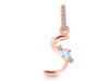 Moonstone & White Topaz Alphabet S Pendant RBM-RDA-45.