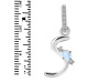 Moonstone & White Topaz Alphabet S Pendant RBM-RDA-45.