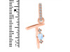 Moonstone & White Topaz Alphabet T Pendant RBM-RDA-46.