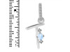 Moonstone & White Topaz Alphabet T Pendant RBM-RDA-46.
