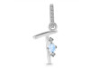 Moonstone & White Topaz Alphabet T Pendant RBM-RDA-46.