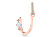 Moonstone & White Topaz Alphabet U Pendant RBM-RDA-47.