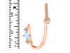 Moonstone & White Topaz Alphabet U Pendant RBM-RDA-47.