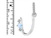 Moonstone & White Topaz Alphabet U Pendant RBM-RDA-47.