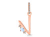 Moonstone & White Topaz Alphabet V Pendant RBM-RDA-48.