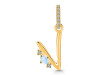 Moonstone & White Topaz Alphabet V Pendant RBM-RDA-48.