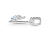 Moonstone & White Topaz Alphabet V Pendant RBM-RDA-48.