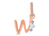 Moonstone & White Topaz Alphabet W Pendant RBM-RDA-49.