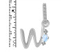 Moonstone & White Topaz Alphabet W Pendant RBM-RDA-49.
