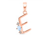 Moonstone & White Topaz Alphabet E Pendant RBM-RDA-5.