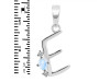 Moonstone & White Topaz Alphabet E Pendant RBM-RDA-5.