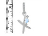 Moonstone & White Topaz Alphabet X Pendant RBM-RDA-50.