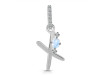 Moonstone & White Topaz Alphabet X Pendant RBM-RDA-50.