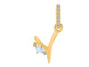 Moonstone & White Topaz Alphabet Y Pendant RBM-RDA-51.