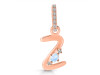 Moonstone & White Topaz Alphabet Z Pendant RBM-RDA-52.