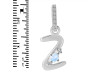 Moonstone & White Topaz Alphabet Z Pendant RBM-RDA-52.