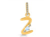 Moonstone & White Topaz Alphabet Z Pendant RBM-RDA-52.